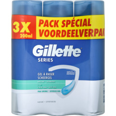 Gillette Gel Sensitive Aloe Vera 3 x 200 ml