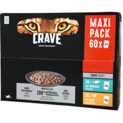 Crave Cat Multipack mit Geflügel und Thon 60 x 85 g