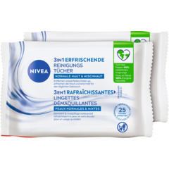 Nivea 3in1 Salviette detergenti rinfrescanti 2 x 25 pezzi
