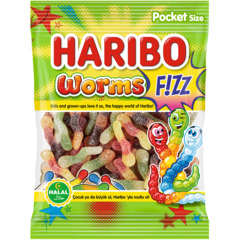 Haribo Fizz Worms Halal 80 g