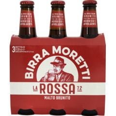Birra Moretti la Rossa 3x33cl Glas