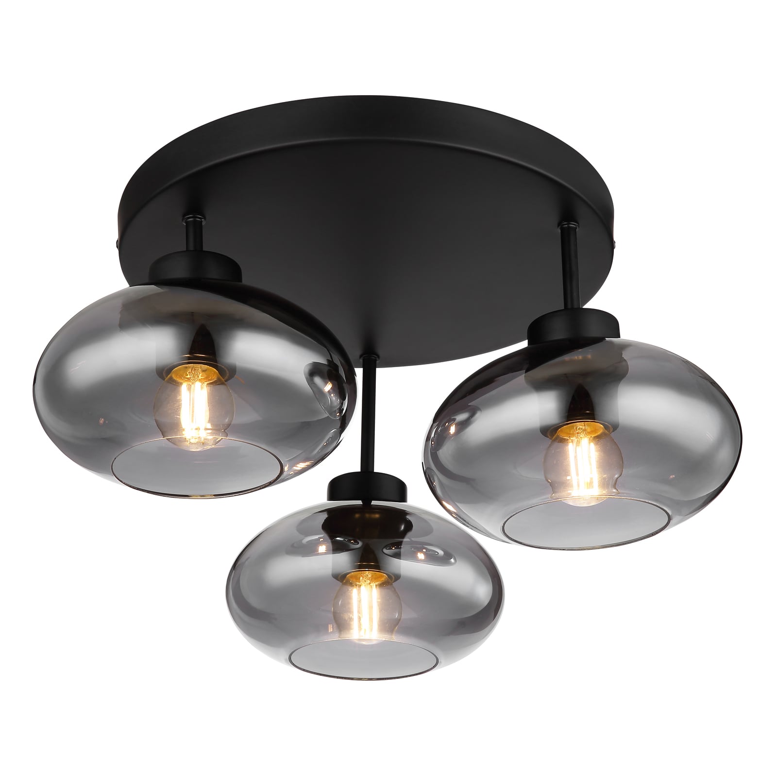 Plafonnier Shaun métal, 3 lampes