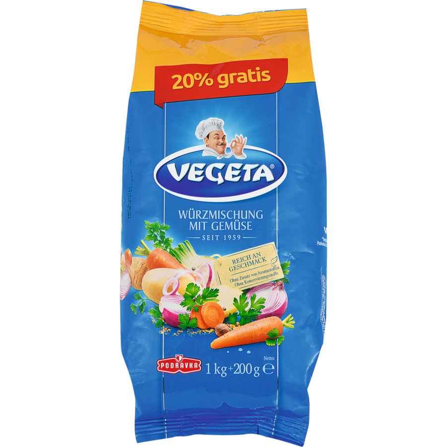 Vegeta mélange d'epices legumes 1 kg + 2