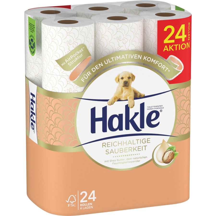 4-lagig Hakle 24 Shea Onlineshop Rollen | Toilettenpapier OTTO\'S Butter