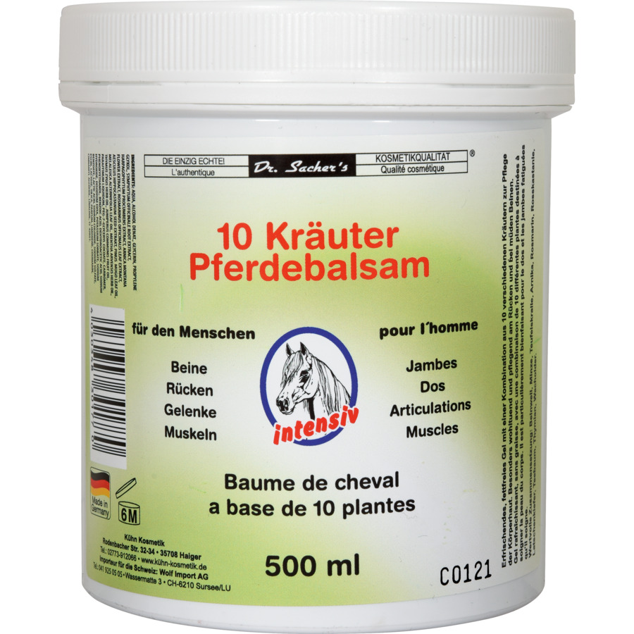 Dr. Sacher's Baume du cheval aux 10 plantes 500 ml
