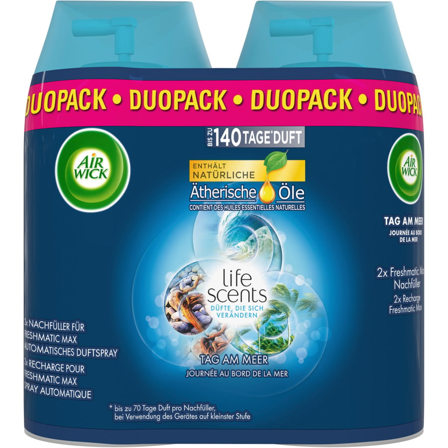 Air Wick Pure Ricarica per deodorante per ambienti Freshmatic Giornata al  mare 2 x 250 ml