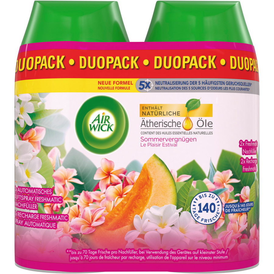 Air Wick Pure Ricarica per deodorante per ambienti Freshmatic Piacere  d'estate 2 x 250 ml
