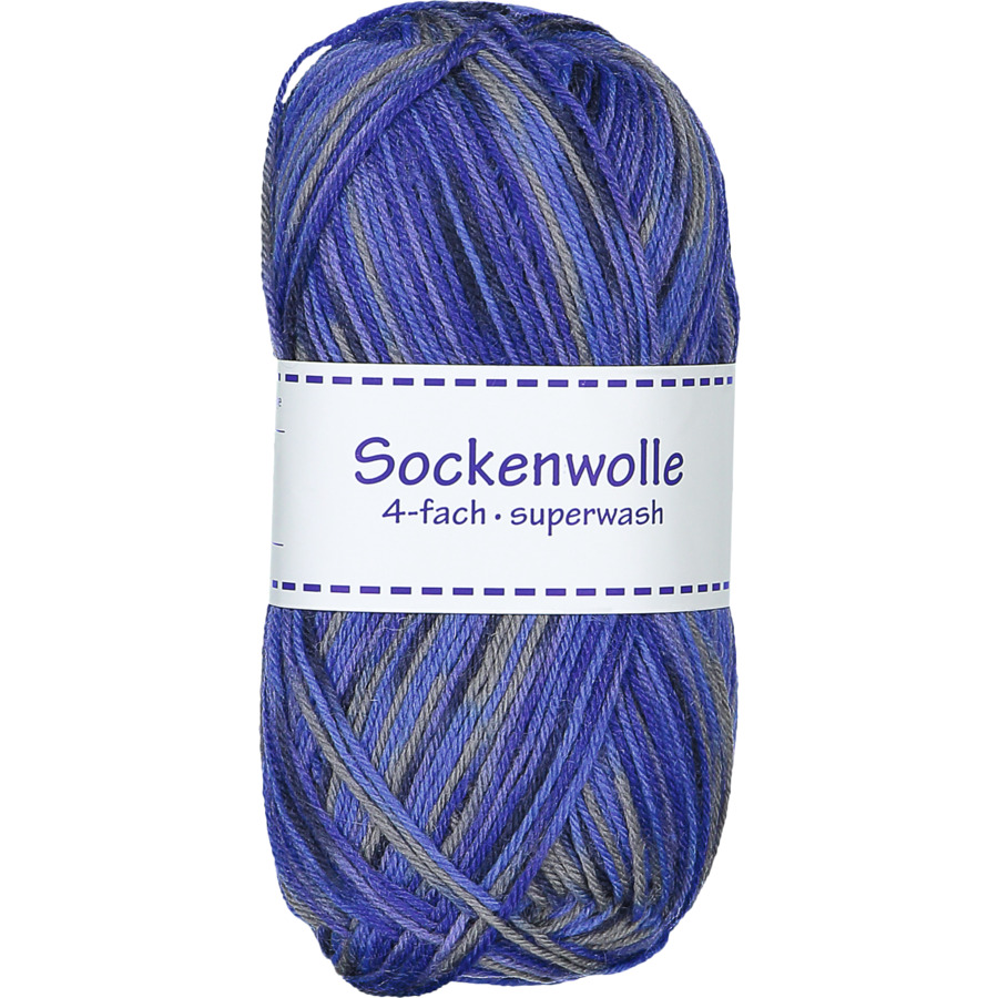 Sockenwolle 2er 100gr. Mix 519 Blau/Grau