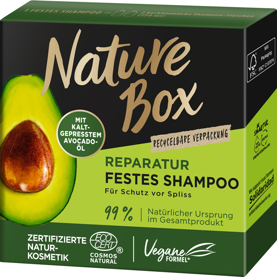 Nature Box Shampooing solide à l’avocat 85 g