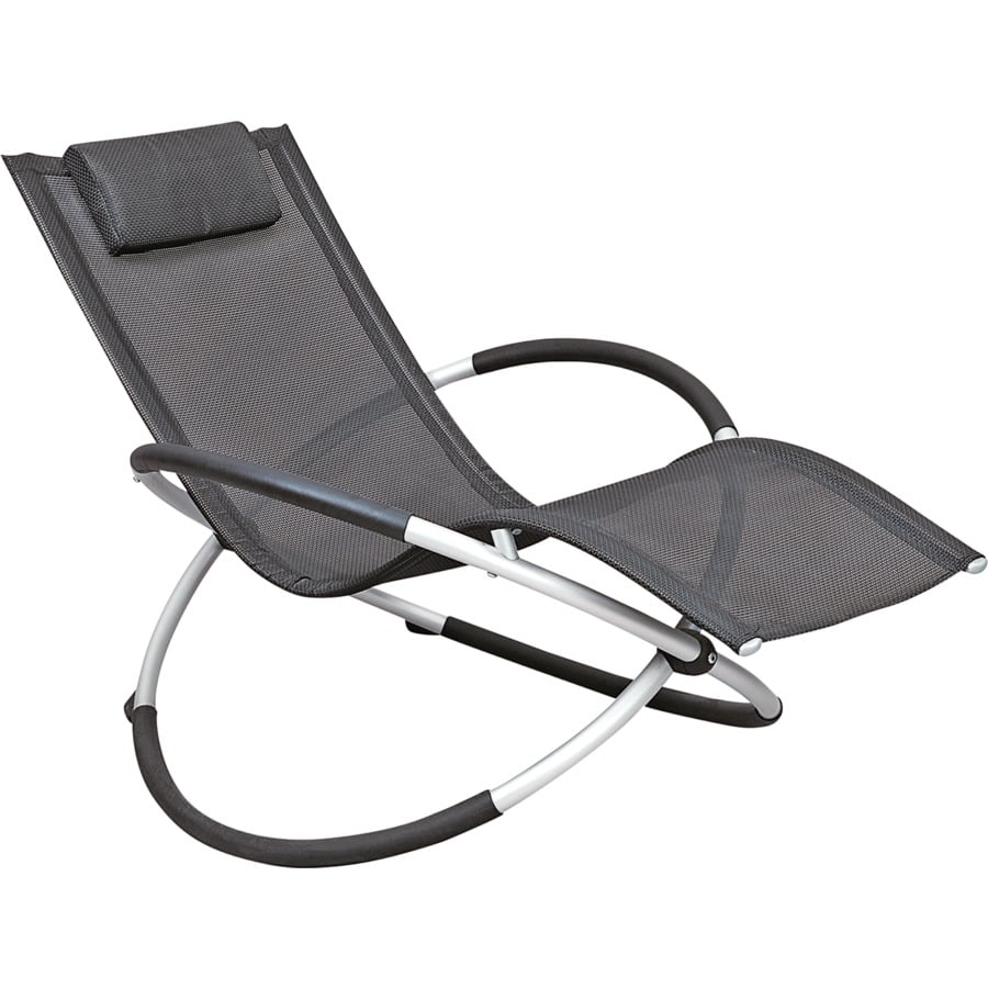 Sonnenliege Rocking Chair schwarz