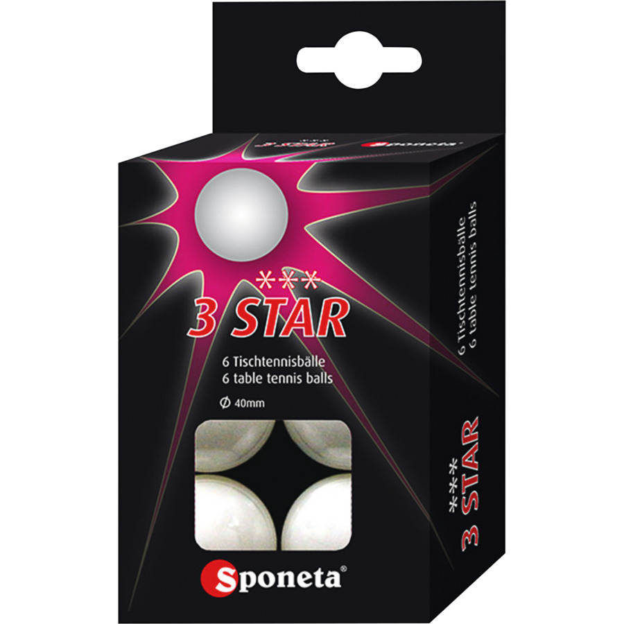 Sponeta Tischtennisbälle *** 6er Pack
