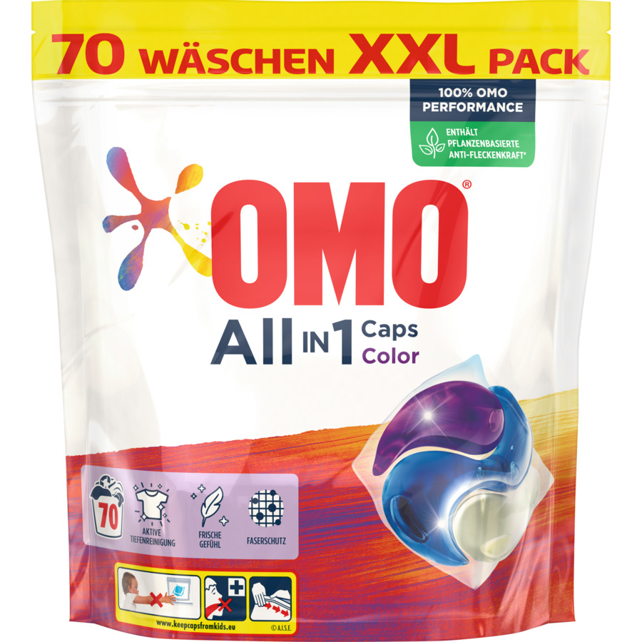Omo Lessive en capsules All in 1 Color 70 lavages