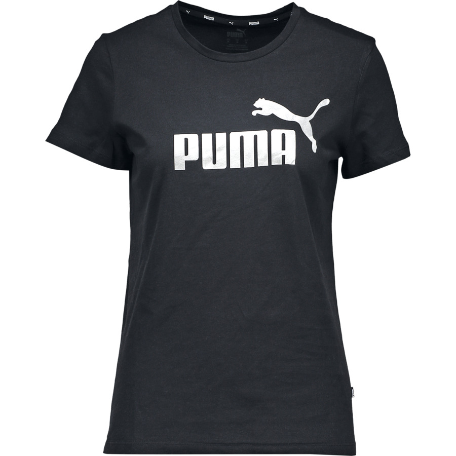 Puma Ess Metal Logo Tee Da, weiss, L