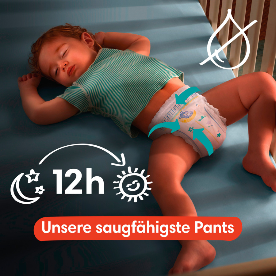 Pampers Baby-Dry Night Pants taille 5 boîte mensuelle 160 couches