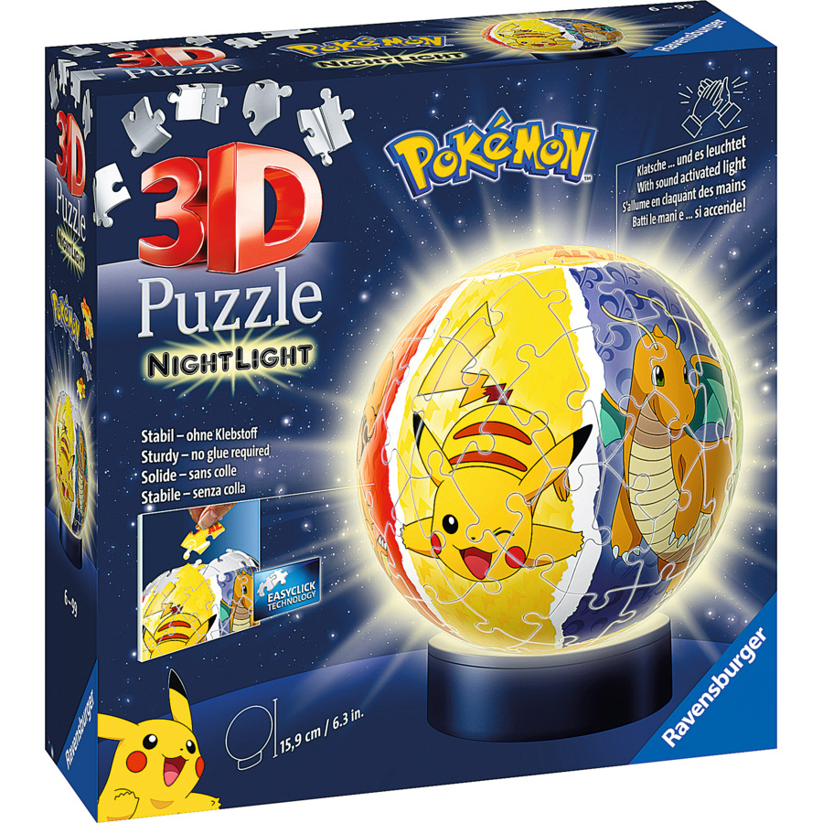 Puzzleball Nachtlicht Pokémon 72-tlg.