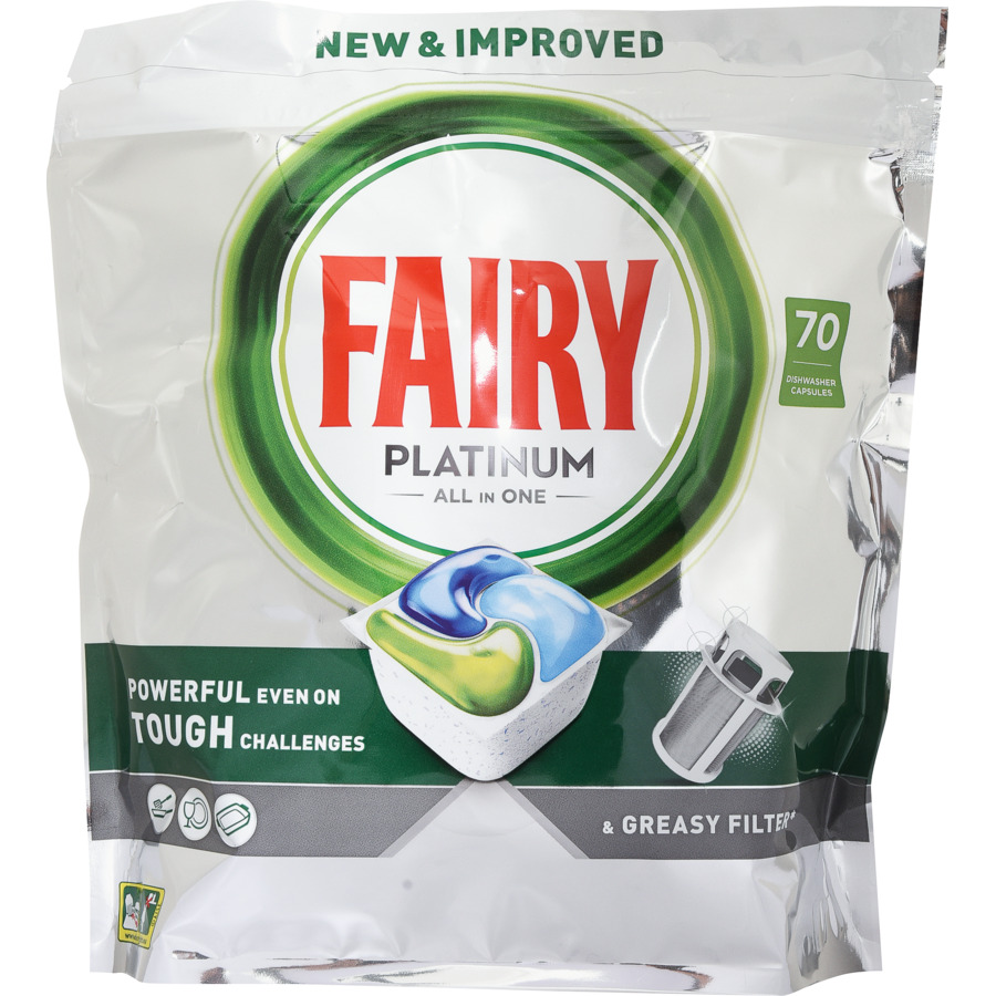 Fairy Platinum Capsules lave-vaisselle All in One Mégapack 70