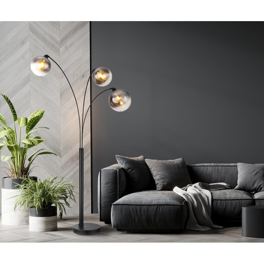 Lampadaire Newcastle, noir mat