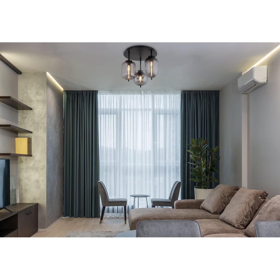 Deckenleuchte Blacky, schwarz 3-flammig