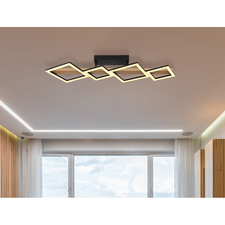 LED-Deckenleuchte DUSTIN Metall