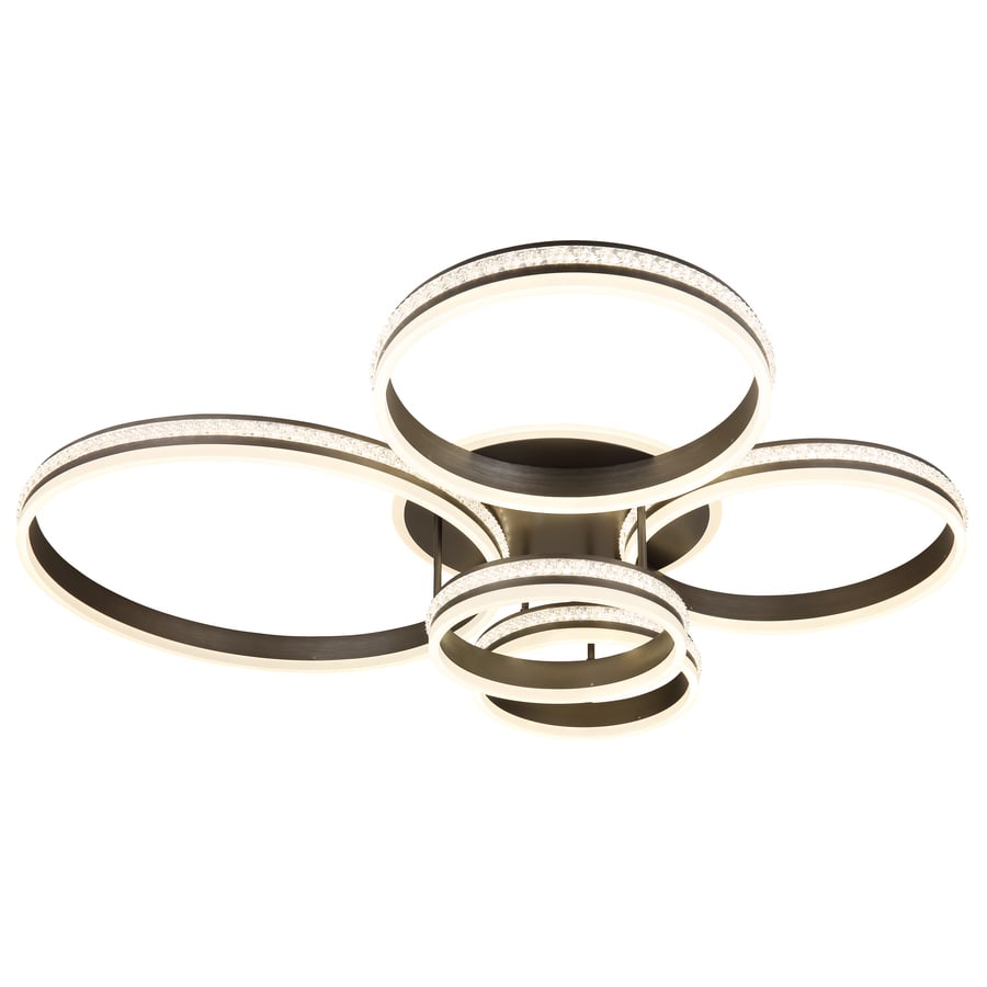 LED-Deckenleuchte Grouni Metall 5 Ringe, dimmbar