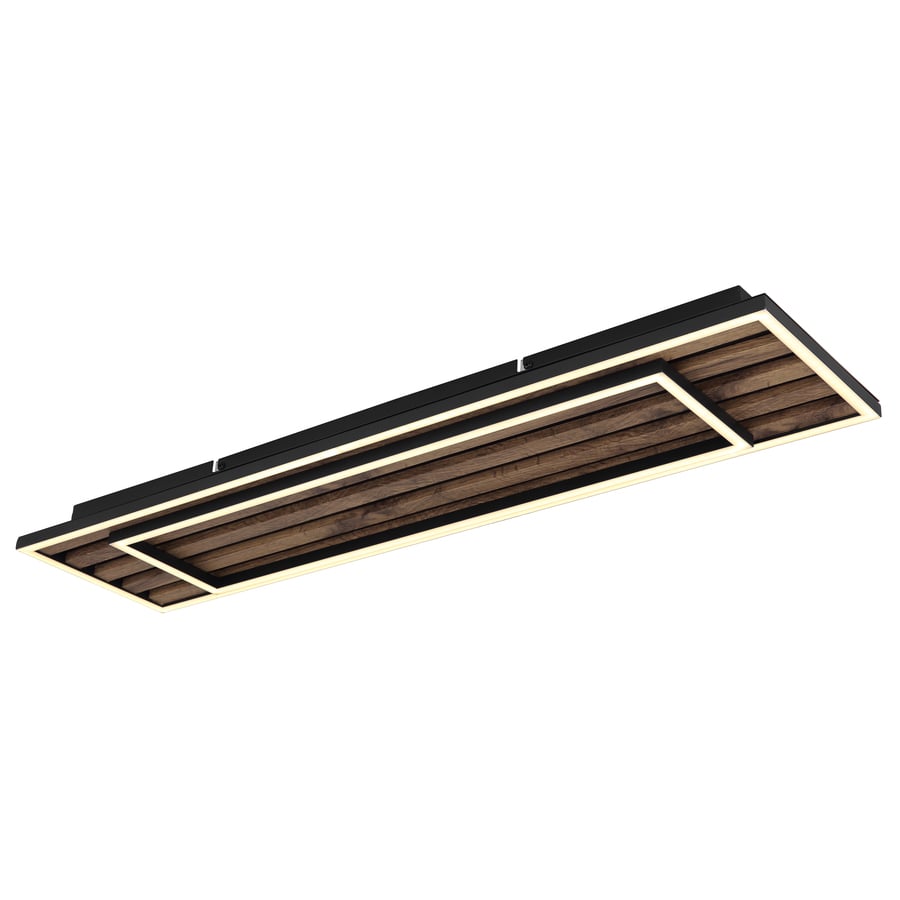 LED-Deckenleuchte Woody Metall 80x20cm