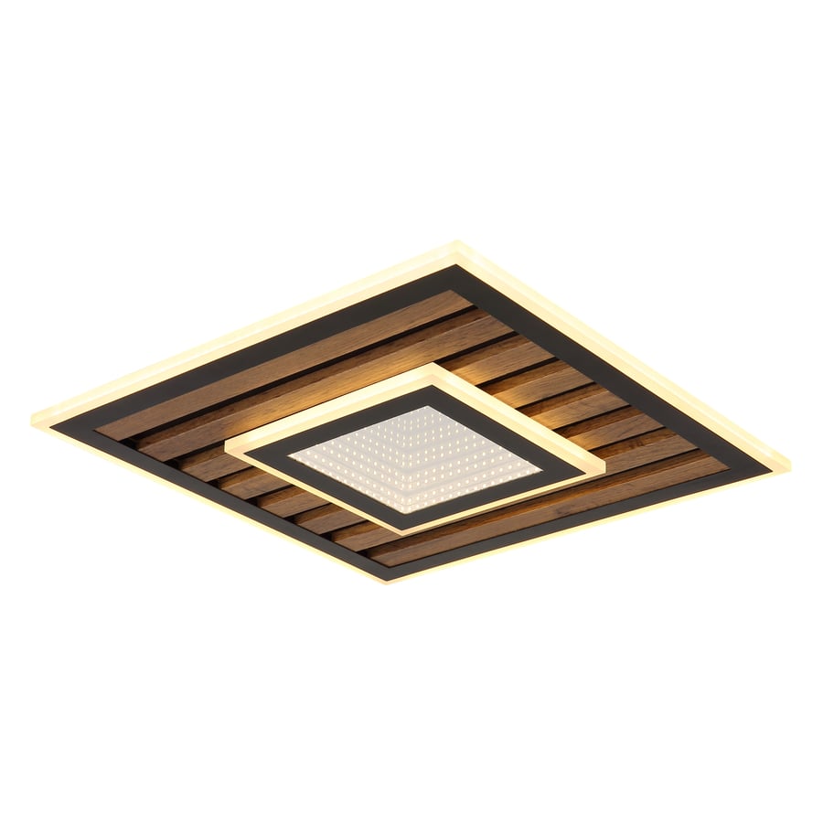 LED-Deckenleuchte Woody Metall 40x40cm