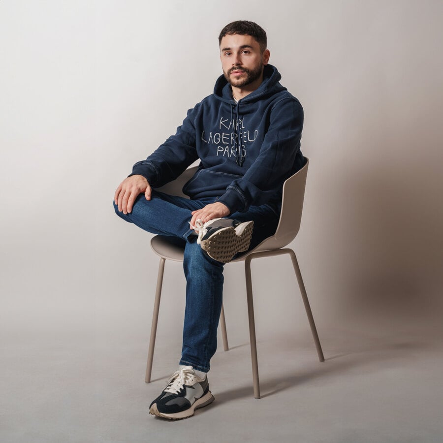 Karl Lagerfeld Hoodie da uomo Stickerei